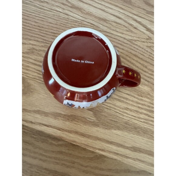 Christkindlmarket 2017 Mug Stein Ceramic Chicago Skyline‎ Red With Yellow Inside - Picture 5 of 7